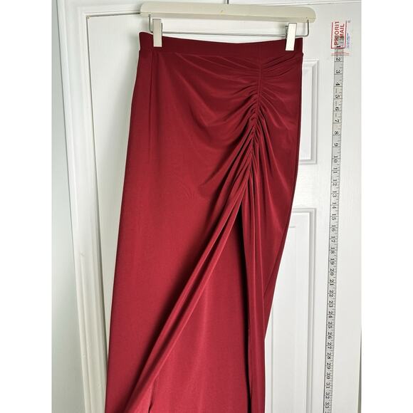 House of CB Loie Sexy Gathered Maxi Skirt Red Small 2 4 - Picture 5 of 10